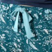 Pantaloni de pijama 3/4, smarald cu flori
