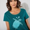 Dlouhá noční košile s potiskem želvy