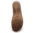 Celorozopínacie kožené sandále, s potlačou