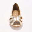 Bőr balerina nyitott orrú cipővel