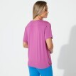 Jednobarevné tričko s výstřihem do "V" a šňůrkou na stažení