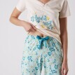 Spodnie od piżamy 3/4 z kwiatowym nadrukiem