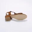 Páskové sandály na podpatku, kůže LWG