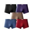 5 egyszínű boxeralsóból álló készlet elasztikus derékpánttal