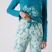 Pyžamové kalhoty s potiskem květin