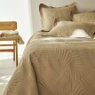 Cuvertură de pat matlasată cu efect de frunze optice