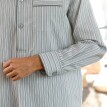 Pruhovaná pyžamová košeľa, bavlnený popelín