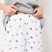Pijama cu pantaloni scurți, cu imprimeu "city and stars"