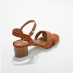 Sandály na podpatku z kožené usně LWG