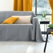 Colombine cuvertură de canapea din in de culoare solidă Colombine