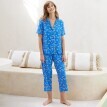 Pijama cu pantaloni și imprimeu floral