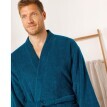 Jednofarebný župan s kimono golierom, pre dospelých