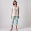 Pyžamové tričko s krátkými rukávy a potiskem "Jardin secret"