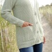 Cardigan lung, model simplu tricotat