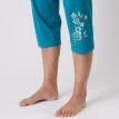 3/4 pyžamové nohavice so stredovou potlačou "Jardin secret"