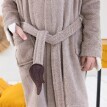 Dětský župan "lev" s kapucí, bavlna 340 g/m2