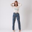Hosszú ujjú pizsamapóló "Jardin secret" középnyomással