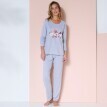 Pijama cu mânecă lungă cu imprimeu "Rêveuse "*, bumbac