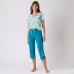 Spodnie od piżamy 3/4 z nadrukiem "Jardin secret"