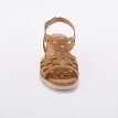 Kožené semišové sandále na klinovom podpätku