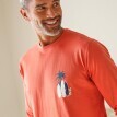 Koszulka piżamowa z długim rękawem i motywem "surferskim"
