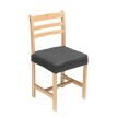 Pružný jednobarevný potah na židli, sedák nebo sedák + opěrka