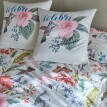 Cuvertură de pat matlasată cu imprimeu floral