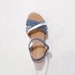 Páskové sandály na klínku, modré