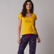 Cămașă de pijama cu mâneci scurte cu imprimeu "Estrella