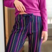 Dlouhé pyžamové kalhoty Estrella s proužky
