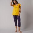 Cămașă de pijama cu mâneci scurte cu imprimeu "Estrella