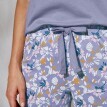 3/4 pyžamové nohavice s potlačou "okvetných lístkov"