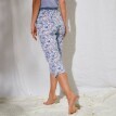 3/4 pyžamové nohavice s potlačou "okvetných lístkov"
