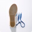 Sandały ze sznurowadłami, klinowy obcas