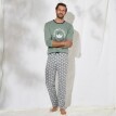 Cămașă de pijama imprimată, cu mâneci lungi