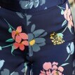 Saténové široké pyžamové nohavice s potlačou kvetín