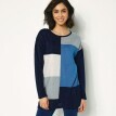 Dlouhý pulovr s geometrickým vzorem