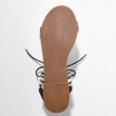 Ploché sandále so šnúrkami na zaviazanie, zebrí vzor s vlasom