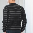 Pruhovaný pulovr s kulatým výstřihem, kašmírový na dotek