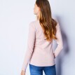Tričko s dlouhými rukávy, pudrově růžové, ekologická výroba