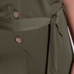 Jednobarevný kalhotový overal s knoflíky