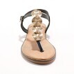 Žabkové sandále s bižutériovou ozdobou