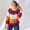 Pletený pulovr se širokými pruhy