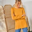 Jednobarevný pulovr se šněrováním zádech, minimalistický design