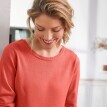 Jednobarevný pulovr se šněrováním zádech, minimalistický design