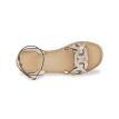 Sandale cu toc din piele aurie Hireen Les Tropéziennes par M Belarbi®, cu toc auriu