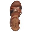Kožené sandále Tamaris Comfort na klinovej podrážke, na suchý zips