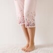 3/4 pyžamové nohavice s potlačou kvetín na koncoch nohavíc