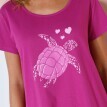 Krótka koszula nocna z nadrukiem żółwia