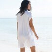 Jednobarevné plážové kreponové šaty